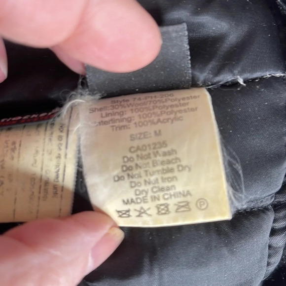 GANKA GKSII Black Grey Plaid Wool Faux Fur Heatlocker Trapper Hat Granola - Picture 7 of 9